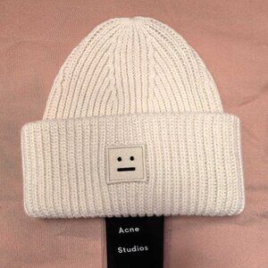 Acne Studios Women's Cream Beanie Hat
